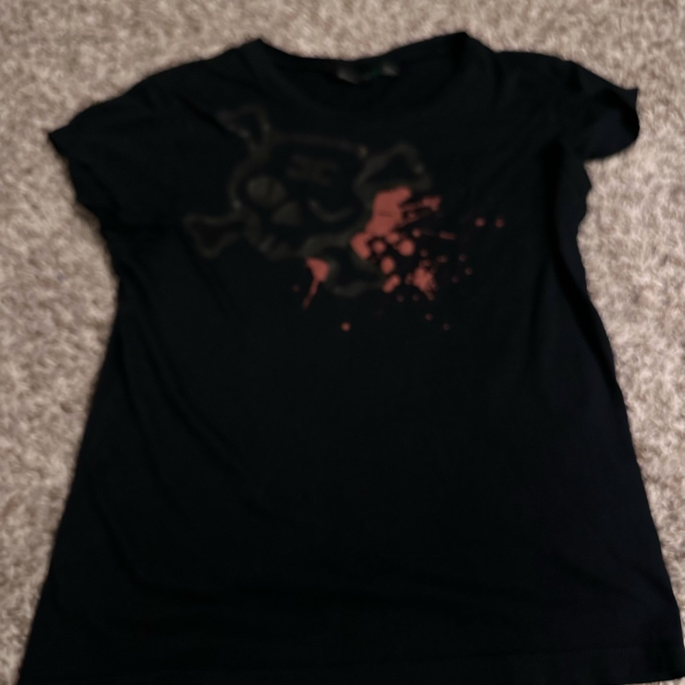 Alternative Black and Red Skull Kids T-Shirt